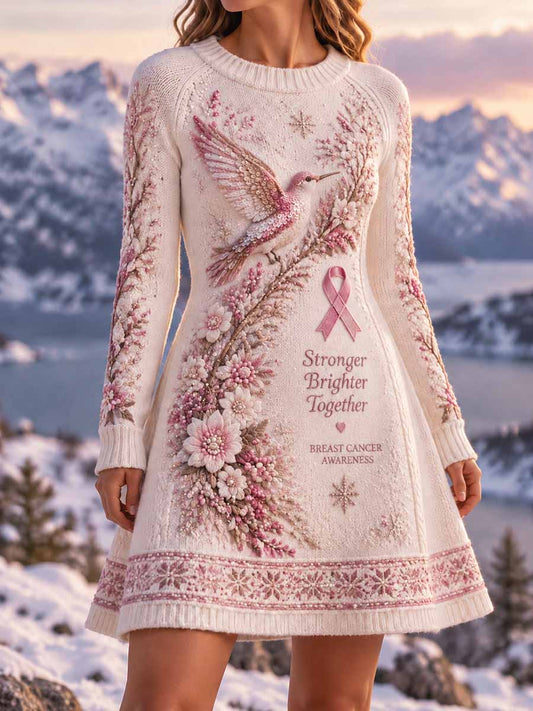 Kvinnorska Vinter Bröstcancer Tryckta Leggings