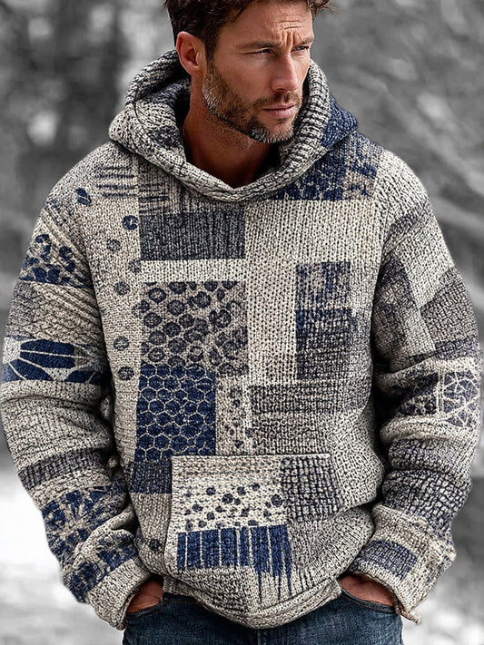 Mans Vintage Casual Hoodie Tröja