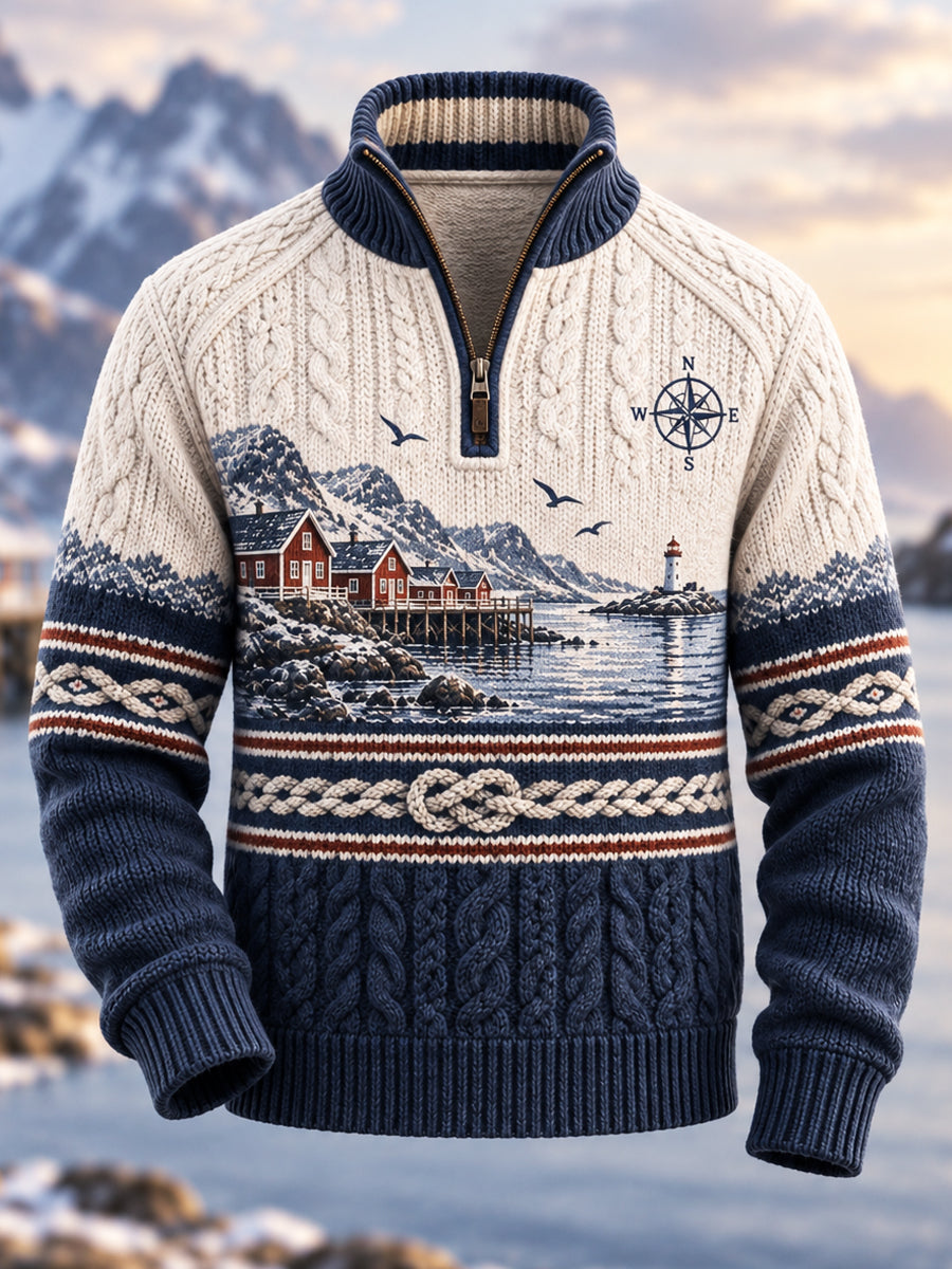 Nordisk skärgårdsarv kvartslång sweatshirt