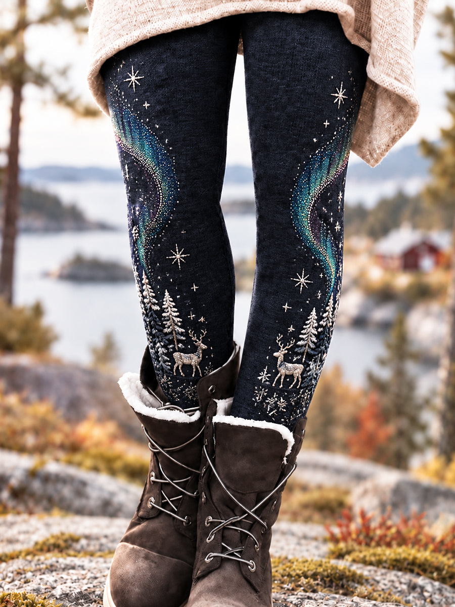Dams Retro Nordisk Norrsken-Leggings