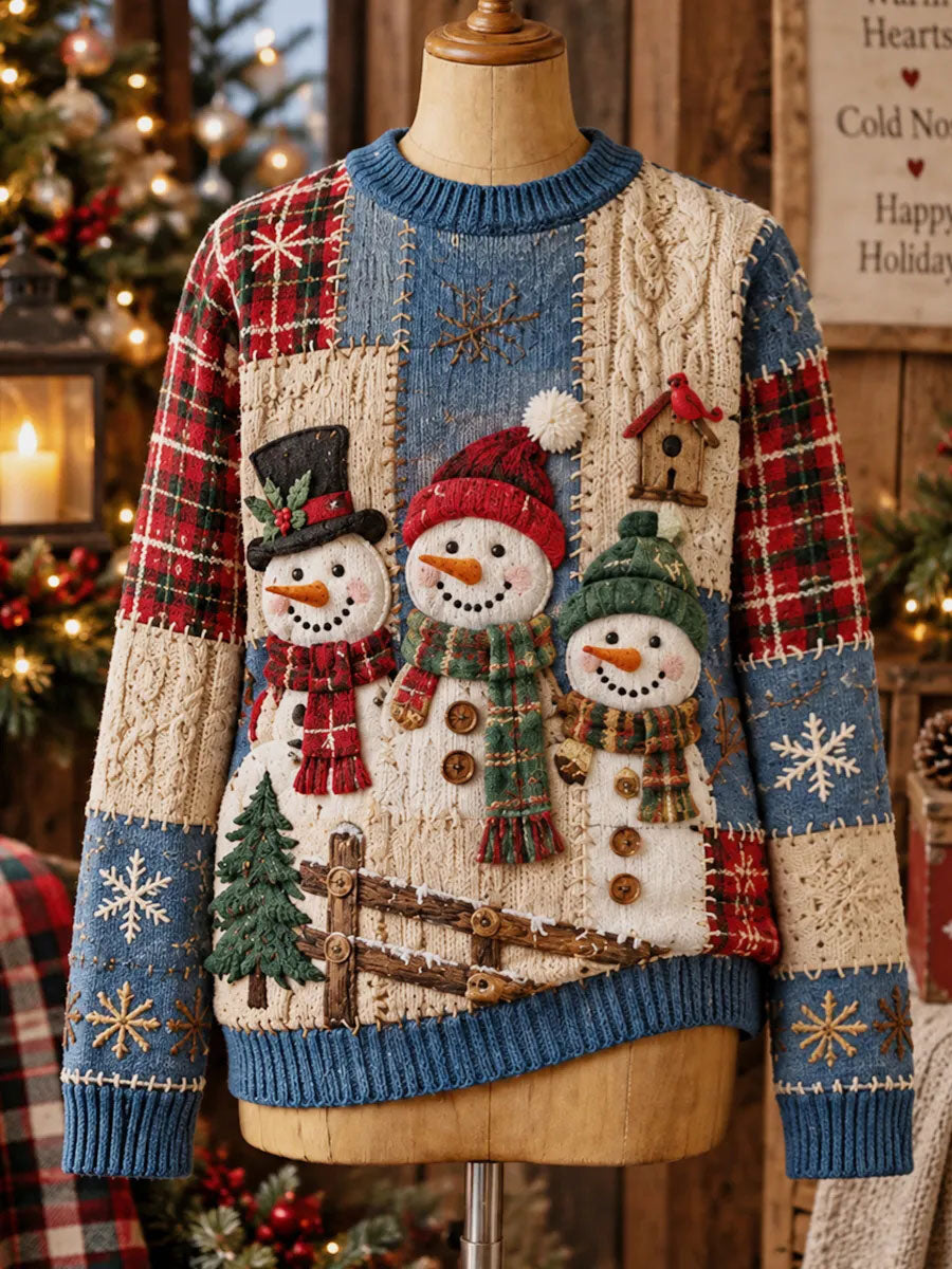 Kvinnors jul Snowman Print Tröjar