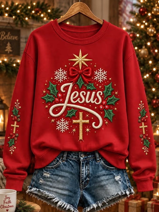 Kvinnors jul Regelbunden Sweatshirt