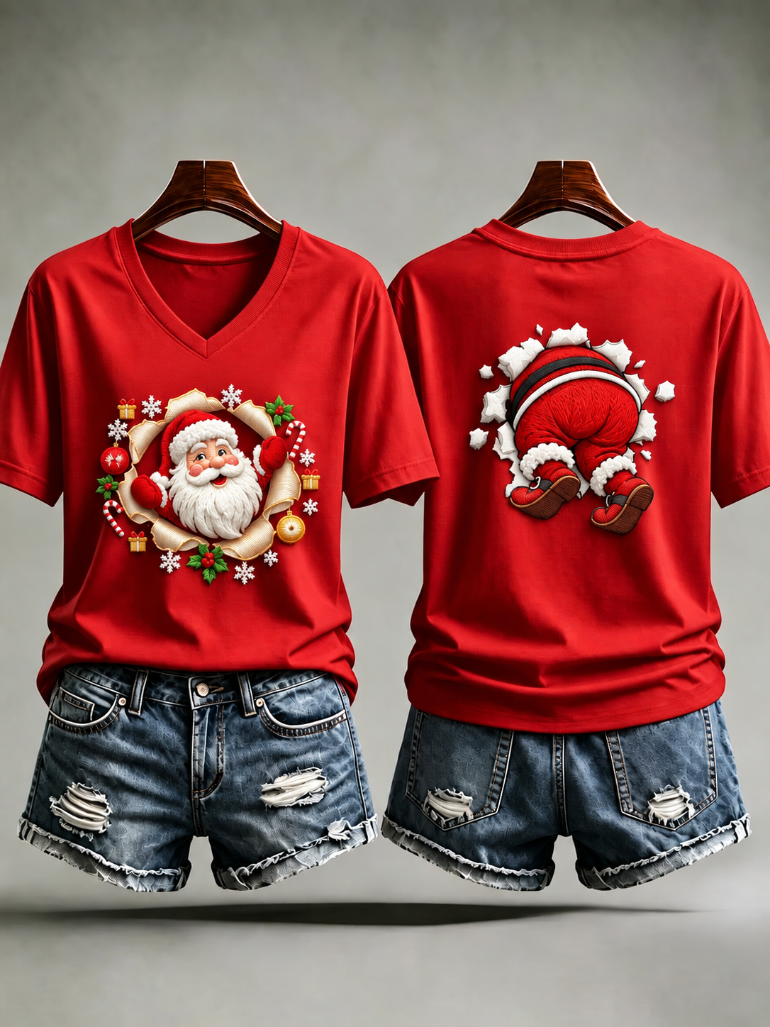 Damer Jul T-shirt med korta ärmarna