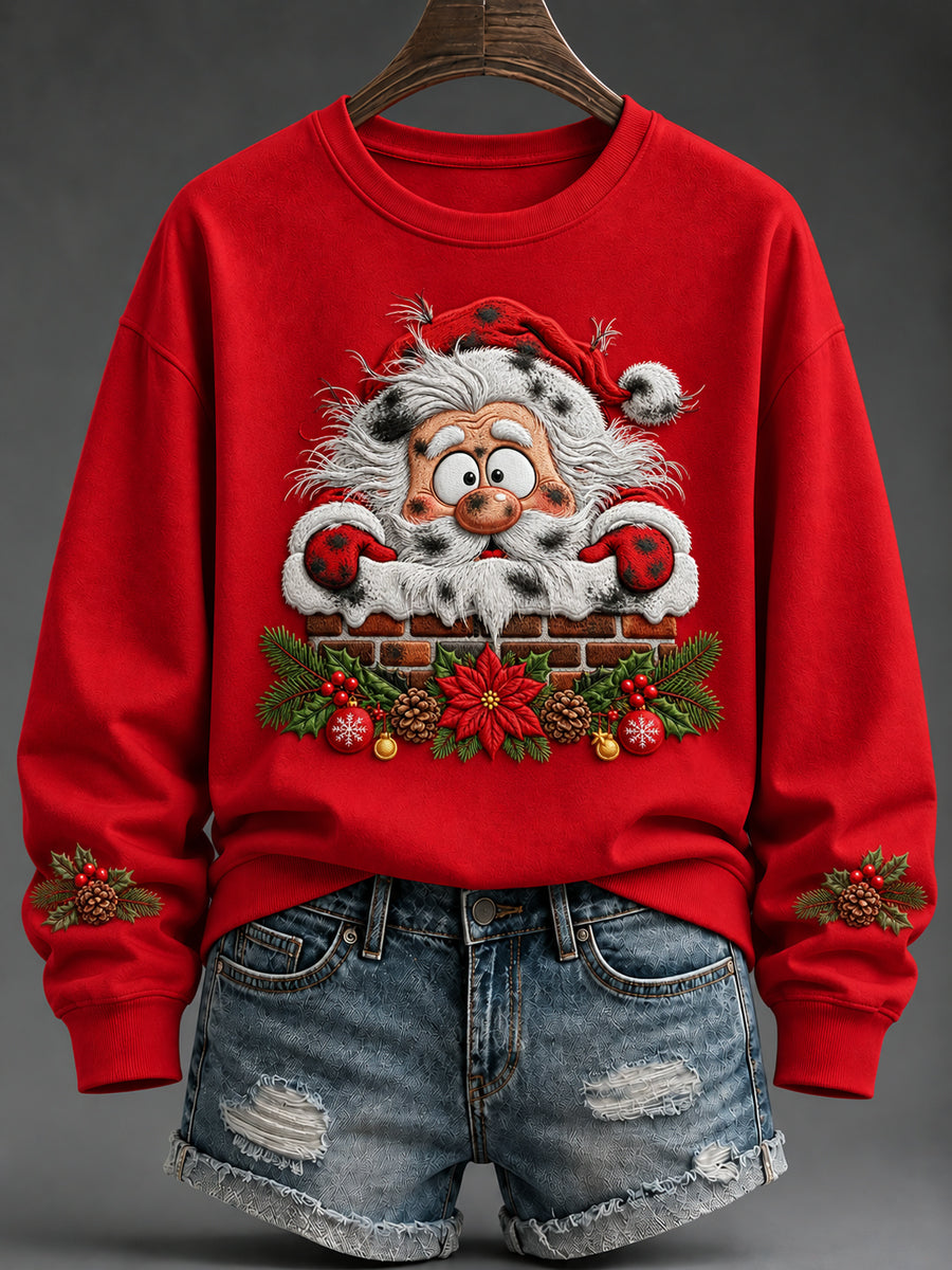 Kvinnors jul Print Sweatshirt