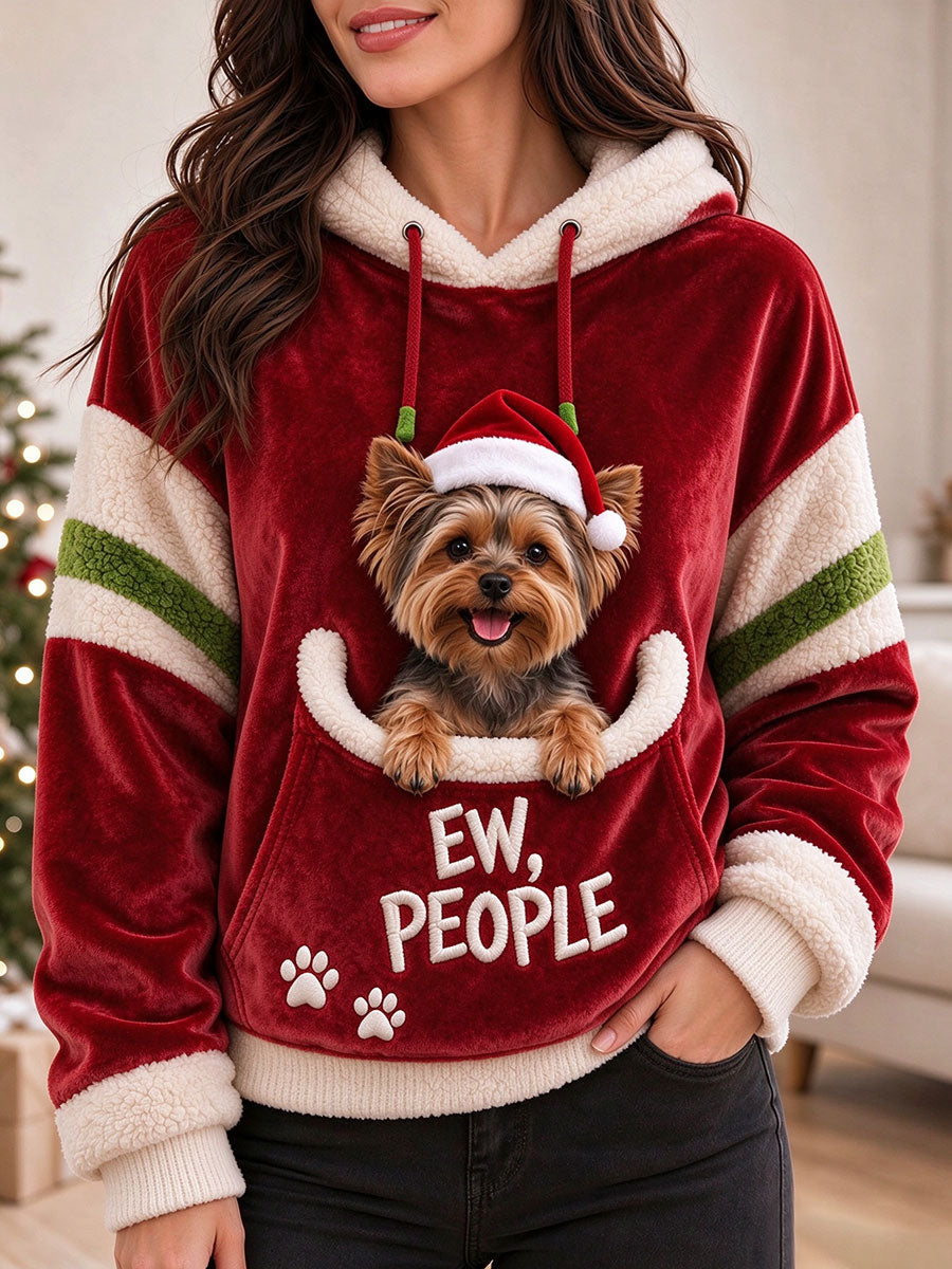 Kvinnors söta Yorkshire Terrier Hoodie.