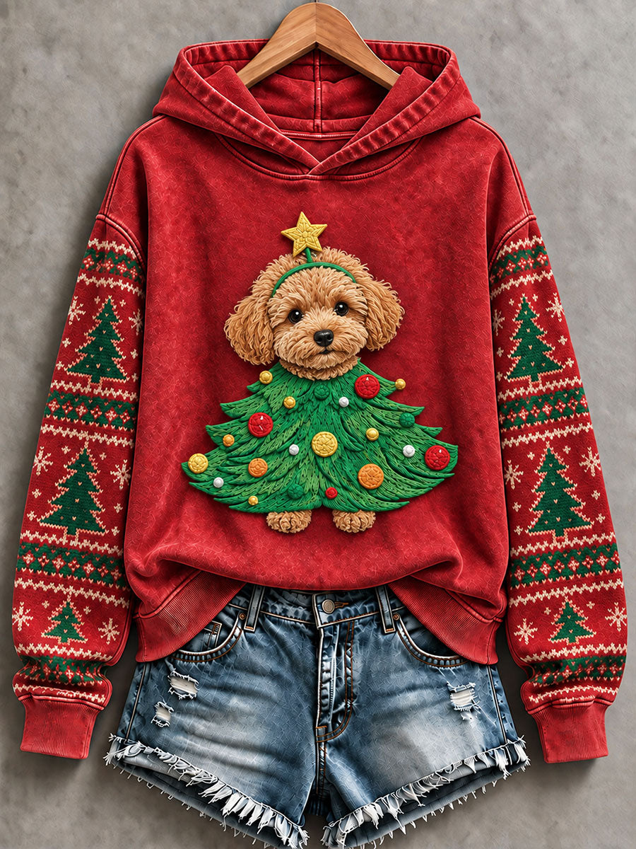 Kvinnors julgran Teddy Hung Regelbundna Sweatshirt