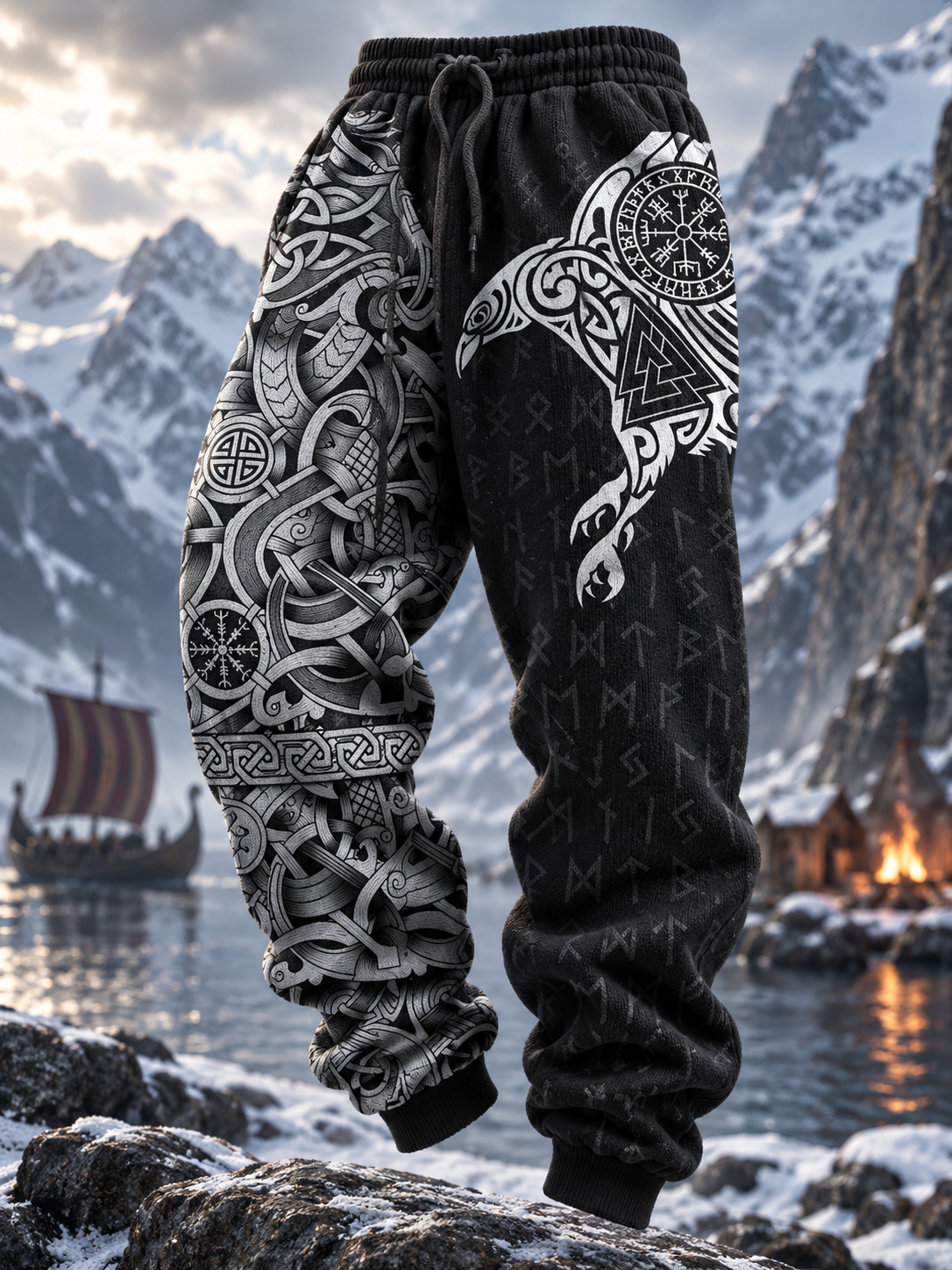 Herrens Retro Viking Valknutbyxor