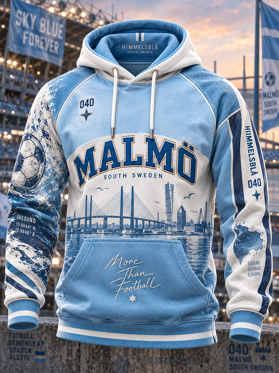 Mäns Malmö FF överstorad drop-söter huva med fickar
